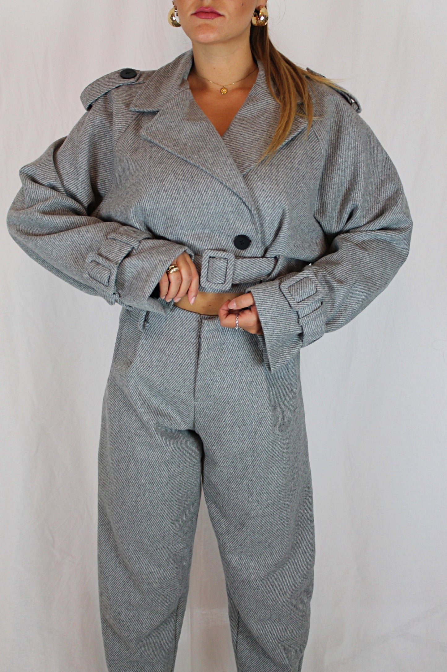 Giacca tweed crop