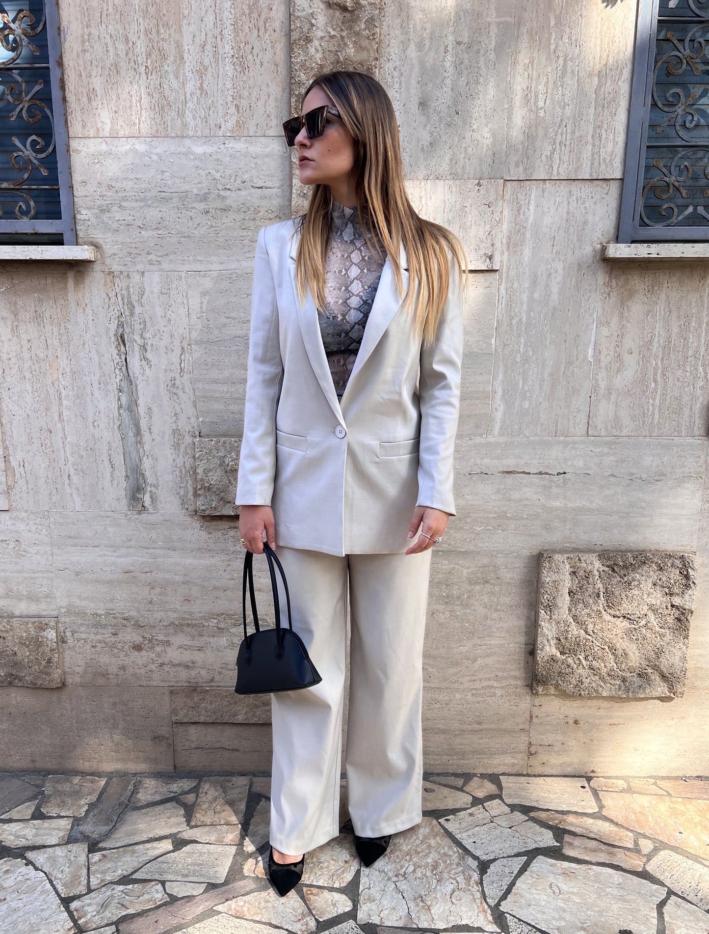 Tailleur Jolie bianco sporco