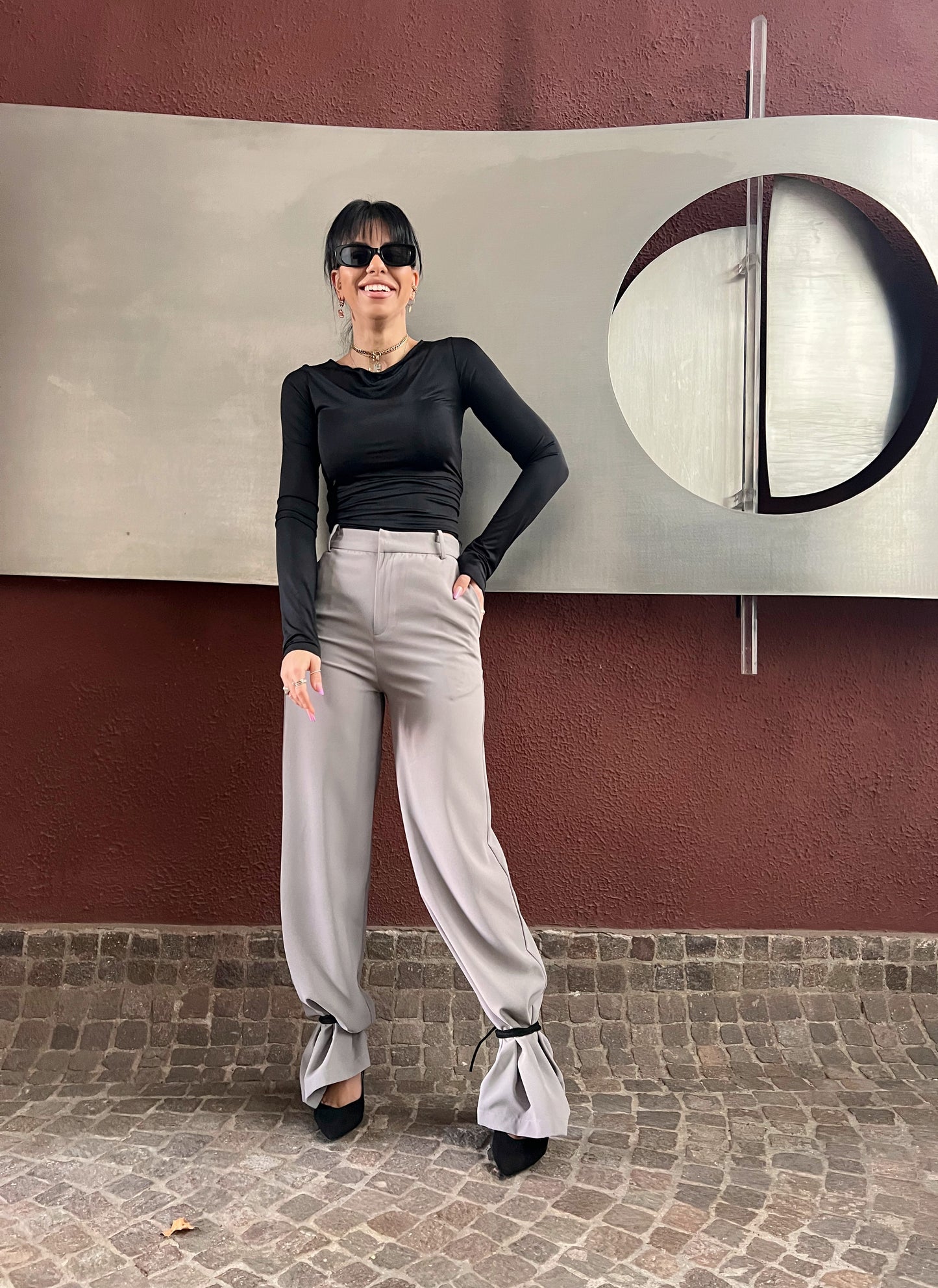 Pantalone Nina grigio